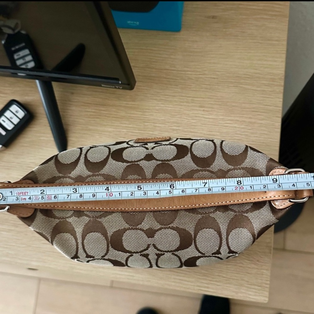 VINTAGE Y2K Coach Signature CANVAS Demi hobo HandBag in Brown 🤎 - Picture 6 of 9